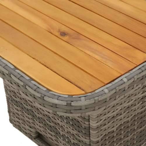 2-dijelna vrtna garnitura od poliratana s jastucima siva - Siva 90 x 55 x 40/71 cm 1 Cijena