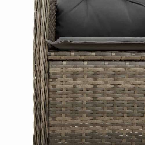 7-dijelni vrtni bistro set od poliratana s jastucima sivi - 150 x 90 x 75 cm Bez naslona za noge 6 Cijena