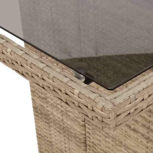 9-dijelni vrtni bistro set od poliratana s jastucima bež - 190 x 80 x 75 cm Bez naslona za noge 8 Cijena
