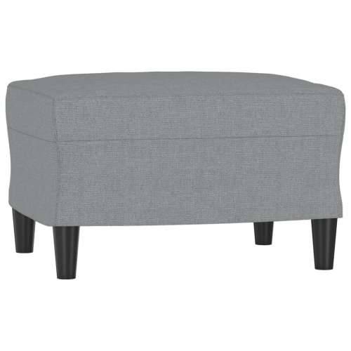 Fotelja s tabureom svjetlosiva 60 cm od tkanine - Svjetlosiva Cijena