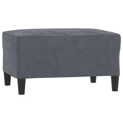 3-dijelni set sofa s jastucima tamnosivi baršunasti - Tamno siva s jastučićima i tabureom Cijena