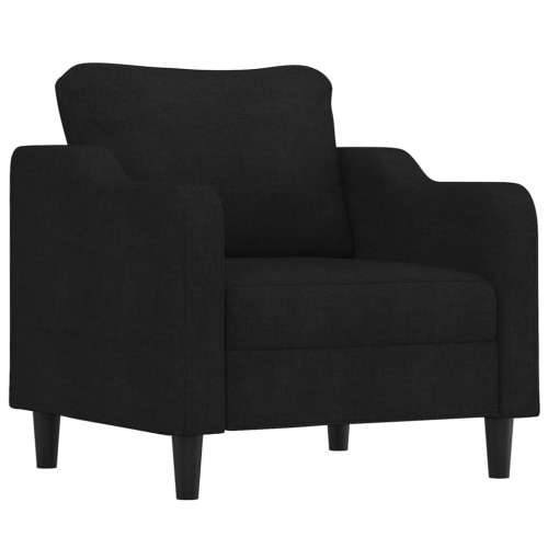 4-dijelni set sofa s jastucima crni od tkanine - Crna s jastucima i tabureom Cijena