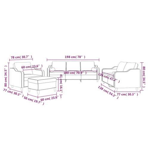 4-dijelni set sofa s jastucima crni od tkanine - Crna s jastucima i tabureom Cijena