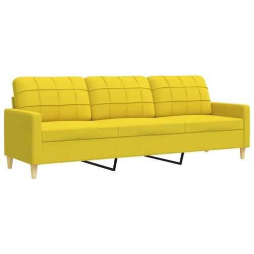 2-dijelni set sofa svjetložuti od tkanine - Svjetložuta Bez oslonca za noge Cijena
