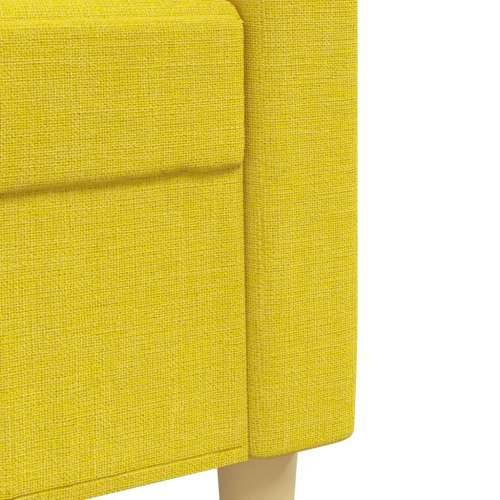 2-dijelni set sofa svjetložuti od tkanine - Svjetložuta Bez oslonca za noge Cijena