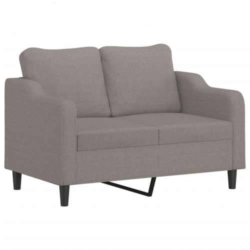 2-dijelni set sofa s jastucima smeđesivi od tkanine - Sivo-smeđa s jastučićima Cijena