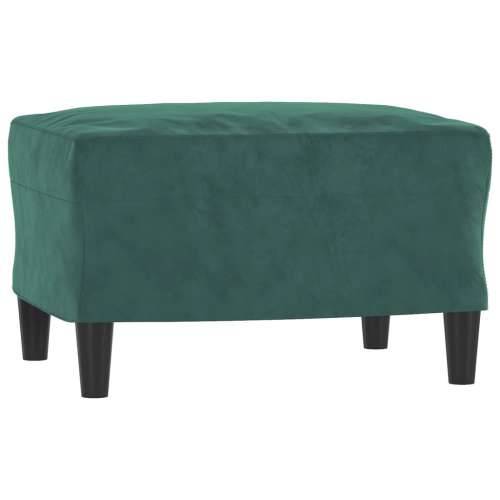 3-dijelni set sofa tamnozeleni baršunasti - Tamnozelena s jastučićima i tabureom Cijena