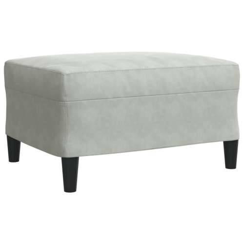 4-dijelni set sofa s jastucima svjetlosivi baršunasti - Svjetlosiva S osloncem za noge Cijena