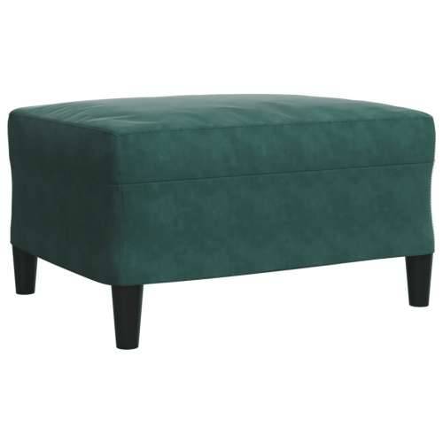 4-dijelni set sofa s jastucima tamnozeleni baršunasti - Tamnozelena S osloncem za noge Cijena