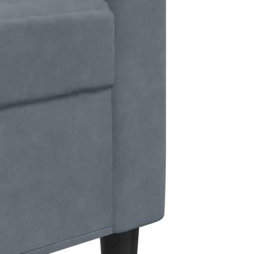 4-dijelni set sofa s jastucima tamnosivi baršunasti - Tamno siva s jastucima i tabureom Cijena