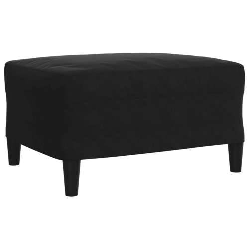 3-dijelni set sofa s jastucima crni baršunasti - Crna s jastucima i tabureom Cijena