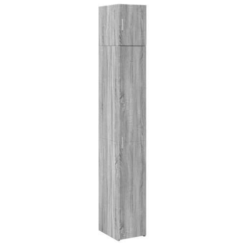 Uski ormarić za pohranu siva boja hrasta 30x42,5x225 cm drveni - Sivi hrast sonoma 1 Cijena
