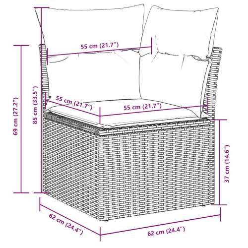 Vrtna garnitura - 4-dijelni set vrtnih sofa svjetlosivi od poliratana Svjetlosiva Bez stola 1 Cijena