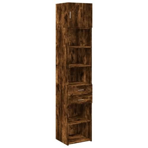 Uski ormarić za pohranu boja hrasta 45 x 42,5 x 225 cm drveni - Dimljeni hrast 1 Cijena