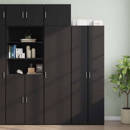 Uski ormarić za pohranu crni 50x42,5x225 cm konstruirano drvo - Crna 1 Cijena