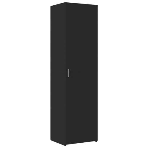 Uski ormarić za pohranu crni 50x42,5x225 cm konstruirano drvo - Crna 1 Cijena