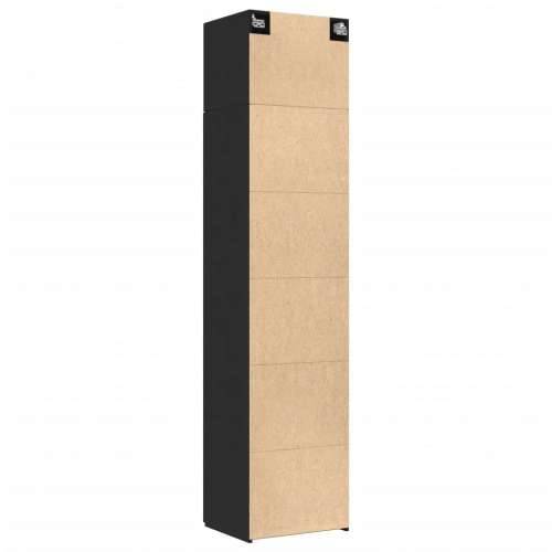 Uski ormarić za pohranu crni 50x42,5x225 cm konstruirano drvo - Crna 1 Cijena