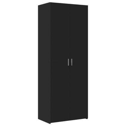 Omarić za pohranu crni 70 x 42,5 x 225 cm konstruirano drvo - Crna 1 Cijena