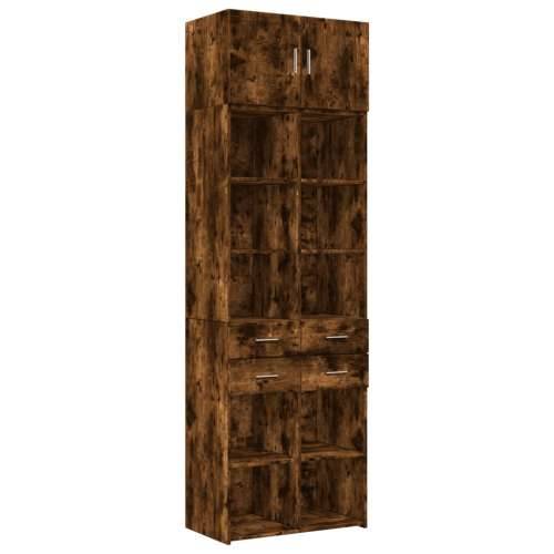 Ormarić za pohranu boja hrasta 70x42,5x225 cm konstruirano drvo - Dimljeni hrast 1 Cijena