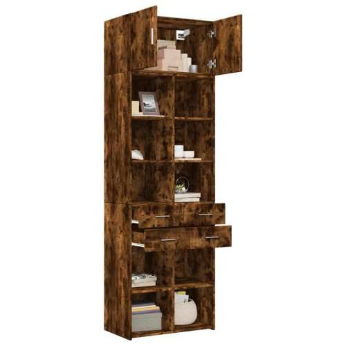 Ormarić za pohranu boja hrasta 70x42,5x225 cm konstruirano drvo - Dimljeni hrast 1 Cijena