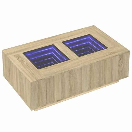 Stolić s beskonačnim LED svjetlima boja hrasta 116x69x40 cm - sonoma hrast 116 x 69 x 40 cm 1 Cijena