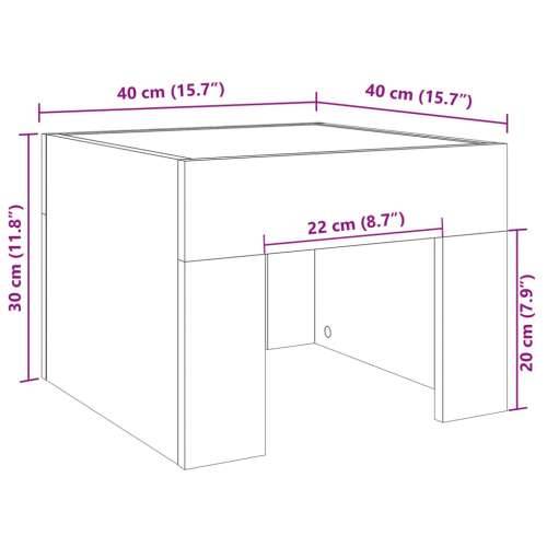 Noćni ormarić s beskonačnim LED svjetlima bijeli 40x40x30 cm - Bijela 1 Cijena