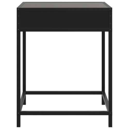 Noćni ormarić s beskonačnim LED svjetlima crni 40 x 40 x 51 cm - Crna 1 Cijena