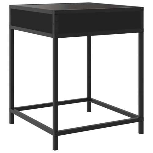 Noćni ormarić s beskonačnim LED svjetlima crni 40 x 40 x 51 cm - Crna 1 Cijena
