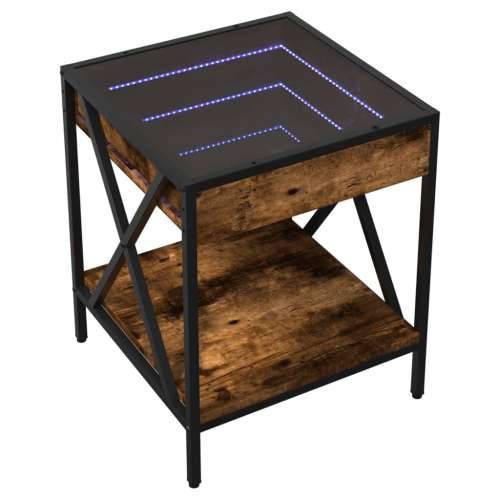Noćni ormarić s beskonačnim LED boja hrasta 40x40x49 cm - Dimljeni hrast 1 Cijena