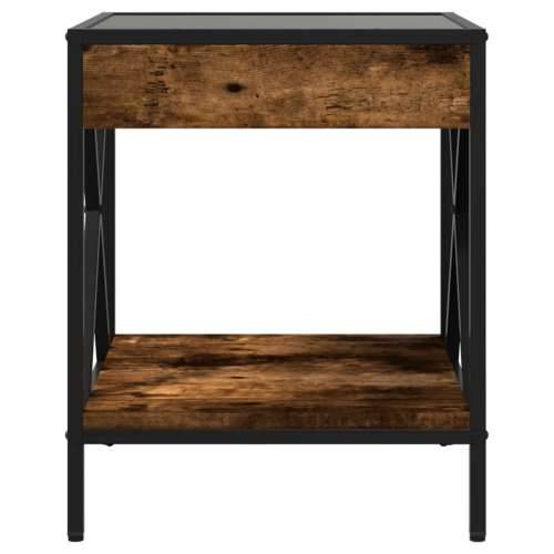 Noćni ormarić s beskonačnim LED boja hrasta 40x40x49 cm - Dimljeni hrast 1 Cijena