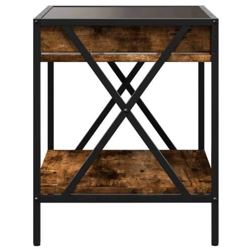 Noćni ormarić s beskonačnim LED boja hrasta 40x40x49 cm - Dimljeni hrast 1 Cijena