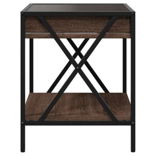 Noćni ormarić s beskonačnim LED boja smeđeg hrasta 40x40x49 cm - Smeđi hrast 1 Cijena