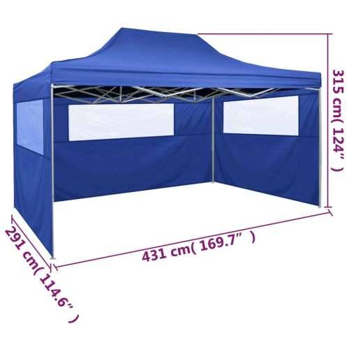 Sklopivi Šator s 3 Panela 3x4,5 m Krem Plavi Cijena
