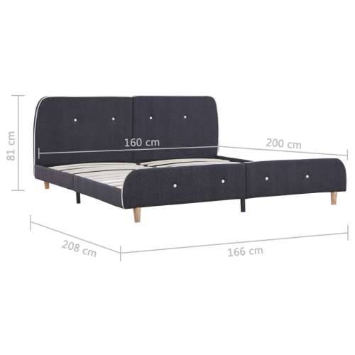 Okvir kreveta bez madraca Tamno siva tkanina 150x200 cm - Tamno siva 150 x 200 cm Cijena