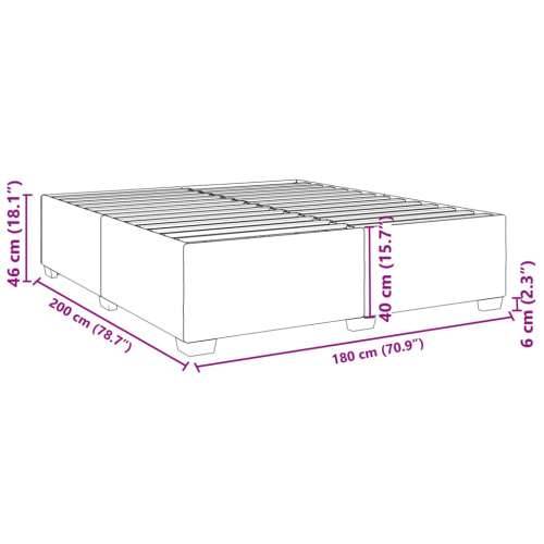 Okvir za krevet bez madraca plavi 180x200 cm od tkanine - Plava 180 x 200 cm Cijena