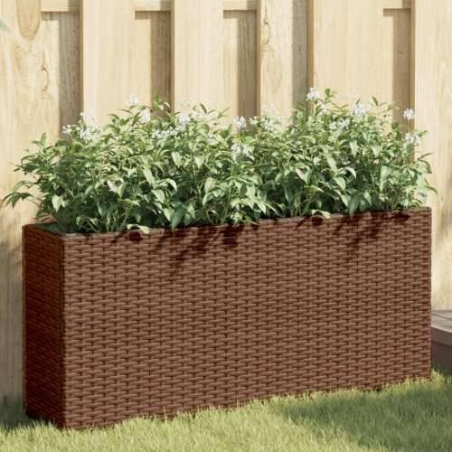 Vrtne sadilice s 2 posude 2 kom smeđe 90 x 20 x 40 cm poliratan - Smeđa 2 Cijena