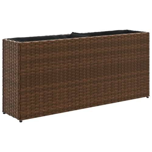 Vrtne sadilice s 2 posude 2 kom smeđe 90 x 20 x 40 cm poliratan - Smeđa 2 Cijena