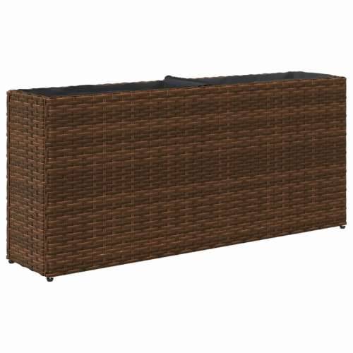 Vrtne sadilice s 2 posude 2 kom smeđe 90 x 20 x 40 cm poliratan - Smeđa 2 Cijena