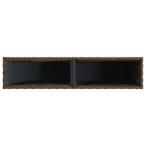 Vrtne sadilice s 2 posude 2 kom smeđe 90 x 20 x 40 cm poliratan - Smeđa 2 Cijena