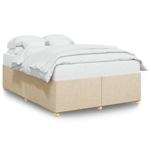 Okvir za krevet bez madraca krem 140 x 190 cm od tkanine - Krema 140 x 190 cm Cijena