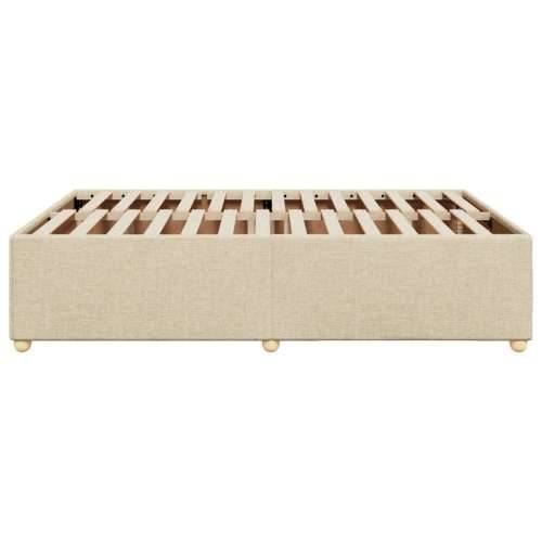 Okvir za krevet bez madraca krem 140 x 190 cm od tkanine - Krema 140 x 190 cm Cijena