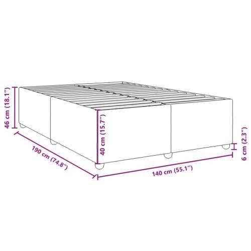 Okvir za krevet bez madraca krem 140 x 190 cm od tkanine - Krema 140 x 190 cm Cijena