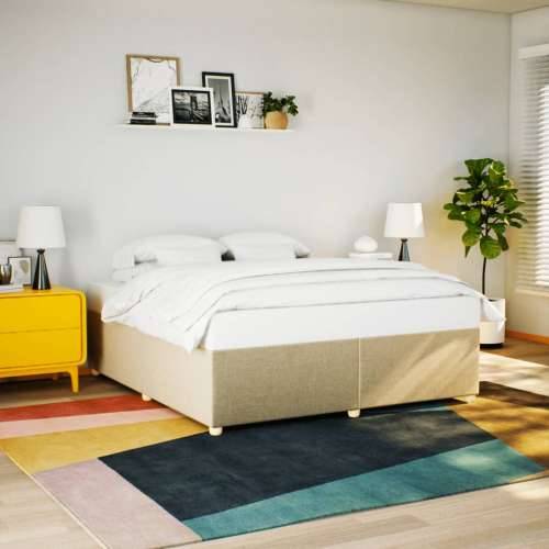 Okvir za krevet bez madraca krem 180 x 200 cm od tkanine - Krema 180 x 200 cm Cijena