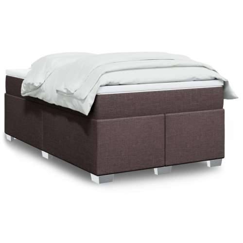 Krevet box spring s madracem tamnosmeđi 120 x 190 cm od tkanine - Tamno smeđa 120 x 190 cm Cijena