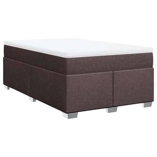 Krevet box spring s madracem tamnosmeđi 120 x 190 cm od tkanine - Tamno smeđa 120 x 190 cm Cijena