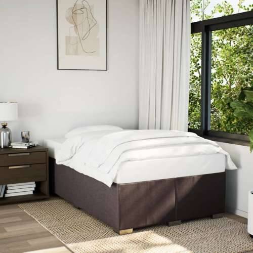 Krevet box spring s madracem tamnosmeđi 120 x 190 cm od tkanine - Tamno smeđa 120 x 190 cm Cijena
