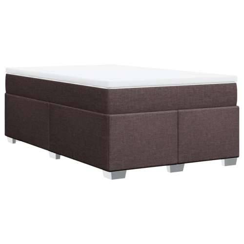 Krevet box spring s madracem tamnosmeđi 120 x 190 cm od tkanine - Tamno smeđa 120 x 190 cm Cijena