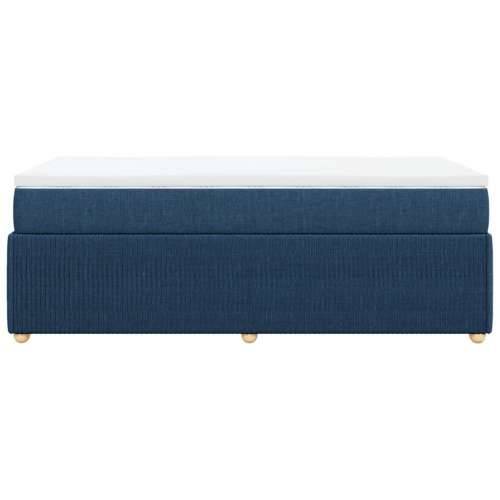 Krevet s oprugama i madracem plavi 90 x 190 cm od tkanine - Plava 90 x 190 cm Cijena