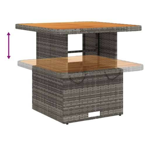 2-dijelna vrtna garnitura od poliratana s jastucima siva - Siva 80 x 80 x 40/71 cm 1 Cijena