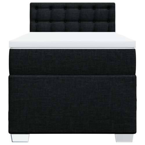 Krevet s oprugama i madracem crni 90x200 cm od tkanine - Crna 90 x 200 cm gumbi Cijena